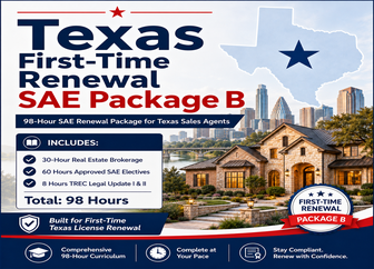 98-Hour SAE First Renewal Package for Texas Sales Agents Package B